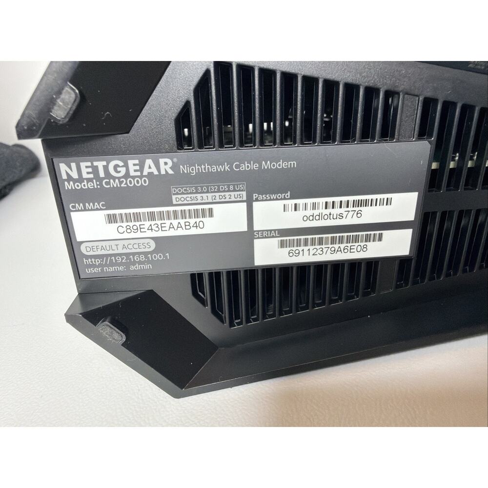 NETGEAR CM2000 Nighthawk DOCSIS 3.1 Cable Modem Tested Working - Picture 7 of 8